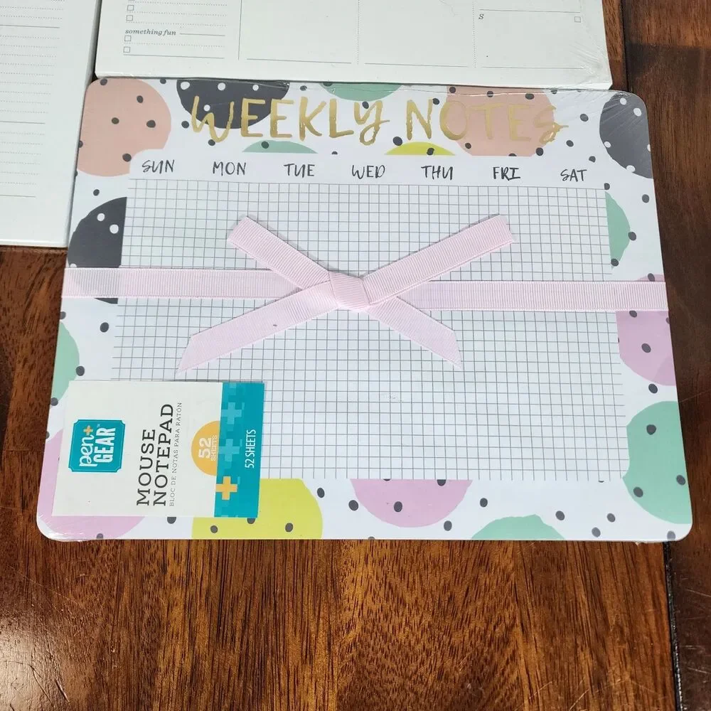 Weekly Planner Dinner Mouse Notepad Lot of 3